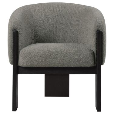 Valdez Boucle Upholstered Barrel Back Accent Chair In Mushroom