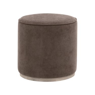 Vale Accent Ottoman In Mulberry and Natural Gray