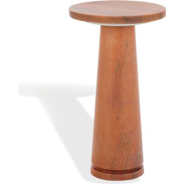 Valentia Round Marble Accent Table In Clay