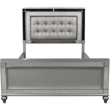 Valentino Silver King Panel Bed