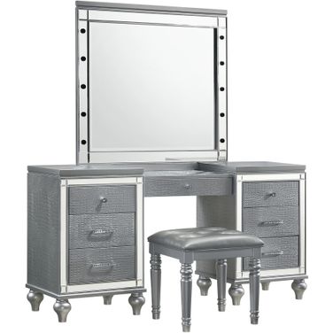 Valentino Silver Vanity Stool