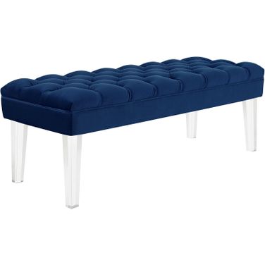 Valet Navy Performance Velvet Bench