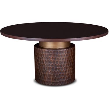 Vallarta 60 Inch Round Dining Table with Mango Wood In Two Tone