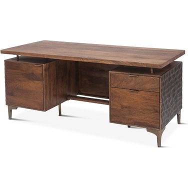 Vallarta Office Desk with Mango Wood In Two Tone