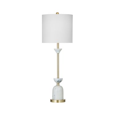 Vallhalla Table Lamp In White and Gold