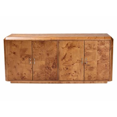 Valora Natural Wood 4-Door Sideboard Buffet In Mappa Burl