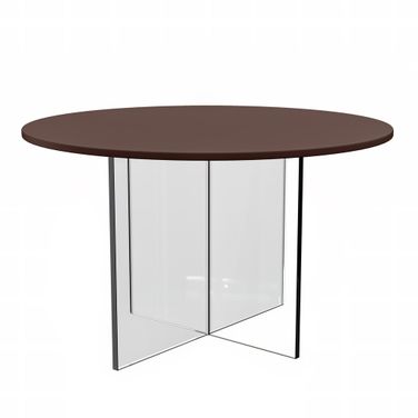 Valore 28 Inch Acrylic Side Table In Walnut