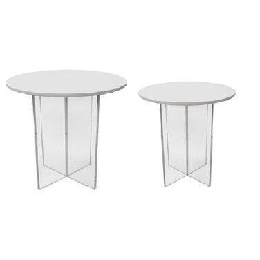 Valore Acrylic Occasional Table Set In White