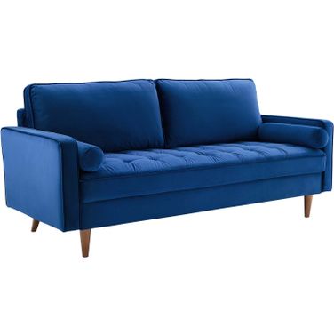 Valour Navy Performance Velvet Sofa