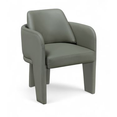 Vanda Vegan Leather Upholstered Dining Chair In Olive