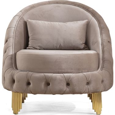 Vanessa Chair Made with Wood In Taupe