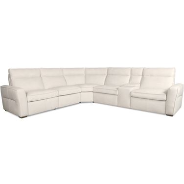 Vann Six-Piece Power Sectional In White