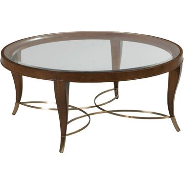 Vantage Round Coffee Table In Warm Brown