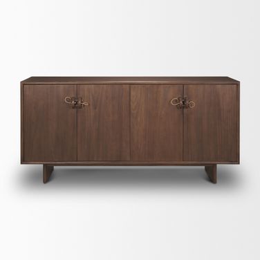 Varenna 4 Door Wood with Rope Handles Sideboard In Brown