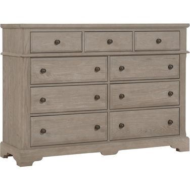 Heritage 9 Drawer Bureau In Aged White Oak