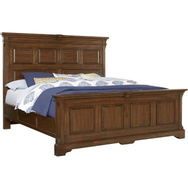 Heritage King Mansion With Decorative Rails Bed In Amish Cherry
