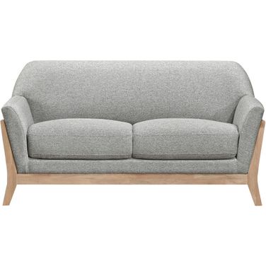 Vaughn Fabric Upholstered Flared Arm Loveseat In Grey