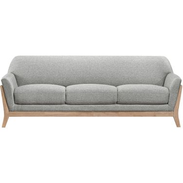 Vaughn Fabric Upholstered Flared Arm Sofa In Grey
