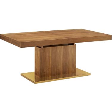 Vector Expandable Dining Table In Walnut/Gold