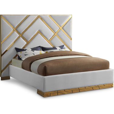 Vector Vegan Leather King Bed In White