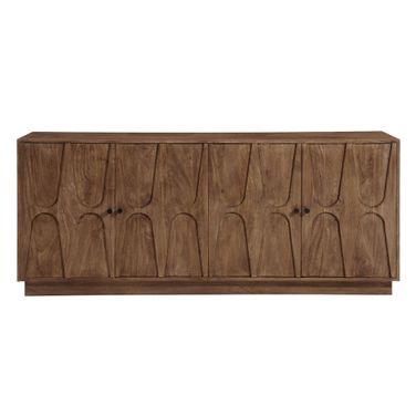 Veda 72 Inch Mango Wood Sideboard Cabinet In Walnut