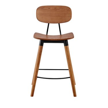 Vega Counter Stool In Walnut and Black