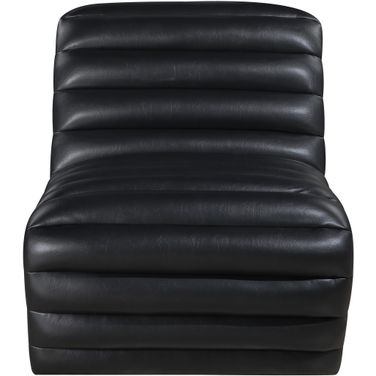 Vega Vegan Leather Accent Chair In Black