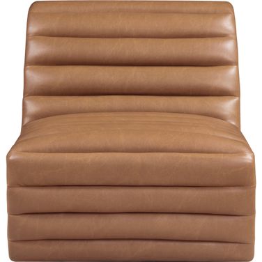 Vega Vegan Leather Accent Chair In Cognac