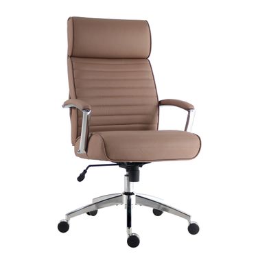 Vegan Leather Tall Desk Chair In Softy Latte