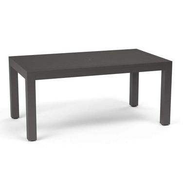 Vegas Rectangular 36 x 64 Dining Table in Aluminim Graphite