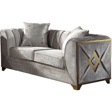Velencia Loveseat Made with Wood In Cream