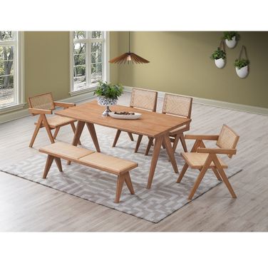 Velentina Dining Room Set In Natural