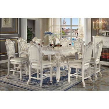 Vendome Counter Height Dining Set In Antique Pearl