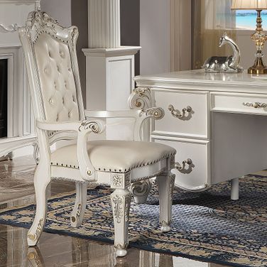 Vendome Executive Office Chair In Antique Pearl