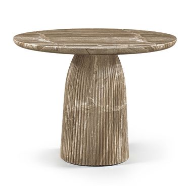 Venosa 42 Inch Concrete Indoor and Outdoor Dining Table In Beige