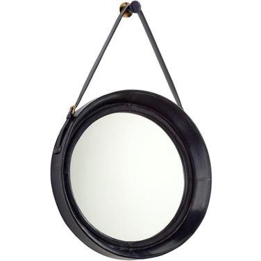 Venster Blue Round Mirror
