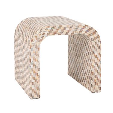 Ventura Mother of Pearl Waterfall End Table In Brown