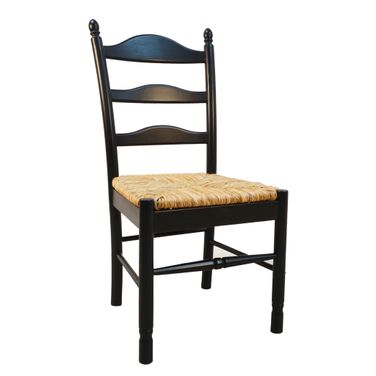Vera Dining Chair In Antique Black and Natural