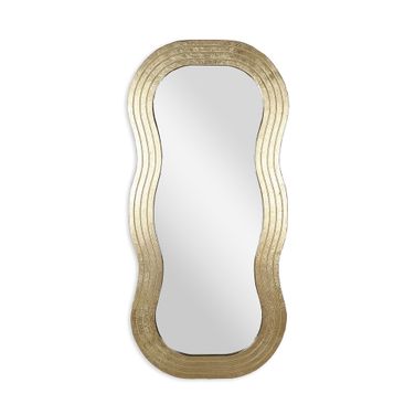 Vera Wood Wall Mirror In Gold