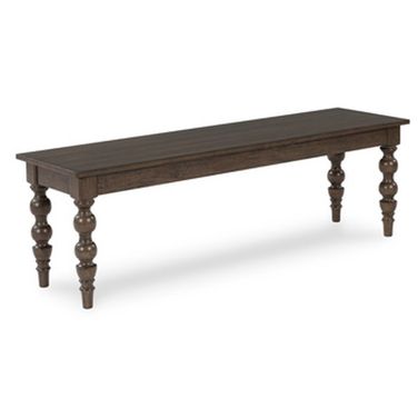 Veramond 58 Inch Dining Bench In Dark Brown