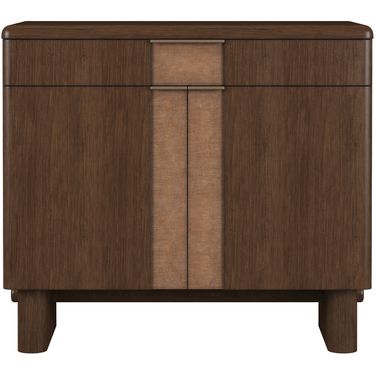 Verge Accent Door Chest In Brown and Walnut