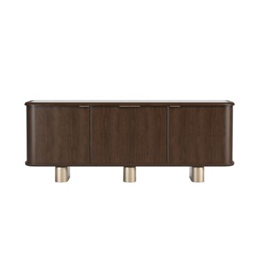 Verge Credenza In Brown and Walnut