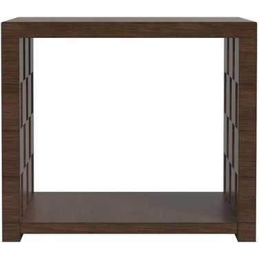 Verge Rectangle End Table In Brown and Walnut
