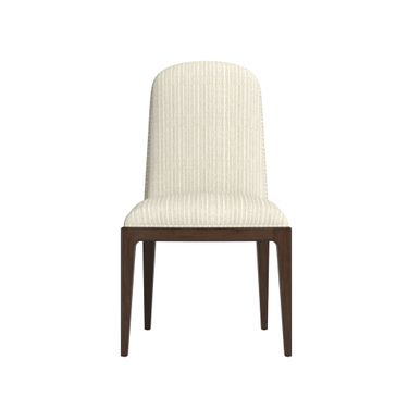 Verge Upholstered Side Chair Set of 2 In Walnut and Beige