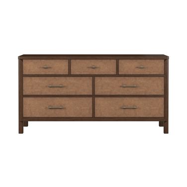 Verge Woven Dresser In Brown and Walnut