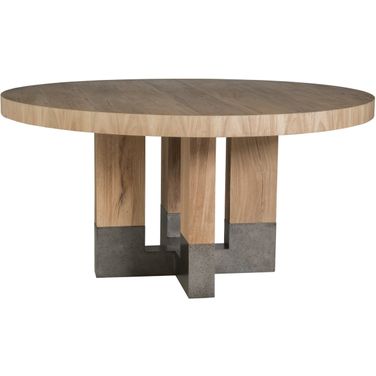 Verite Verite Round Dining Table In Light Oak