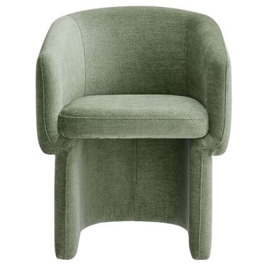 Verity Chenille Dining Armchair In Sage