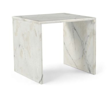 Vernazza Marble End/Side Table In White