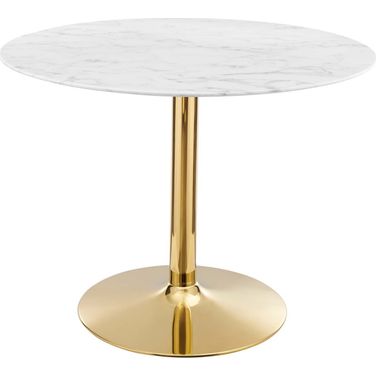 Verne 40 Inch Artificial Marble Dining Table