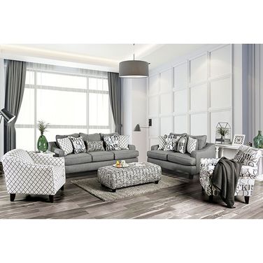 Verne Living Room Set In Grey